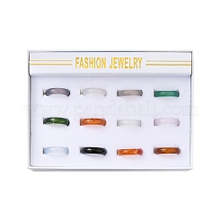 Natural Agate Rings&nbsp;X-RJEW-S042-04-B