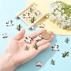 20Pcs 4 Styles Alloy Enamel Pendants&nbsp;ENAM-YW0008-08