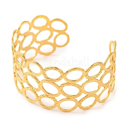 304 Stainless Steel Open Cuff Bangles for Women&nbsp;BJEW-G711-01F-G