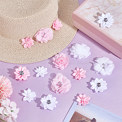 64Pcs Polyester Flower&nbsp;DIY-PH0029-74