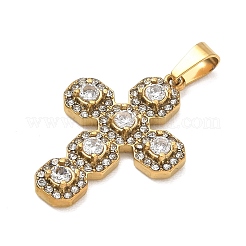 304 Stainless Steel Rhinestone Pendants&nbsp;STAS-H264-09G