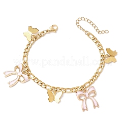 304 Stainless Steel Figaro Chains Bracelets&nbsp;BJEW-JB11604-01