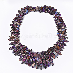 Synthetic Gold Line Imperial Jasper Beads Strands&nbsp;G-S355-13F