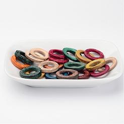 Dyed Wood Jewelry Findings Coconut Linking Rings&nbsp;COCO-O006C-M