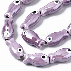 Handmade Porcelain Ceramic Beads Strands&nbsp;PORC-T006-03F
