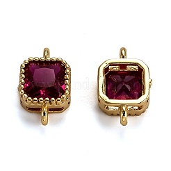 Real 18K Gold Plated Brass Micro Pave Cubic Zirconia Links Connectors&nbsp;ZIRC-L100-008G
