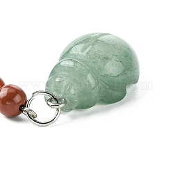 Beetle Natural Gemstone Keychain&nbsp;KEYC-F040-10