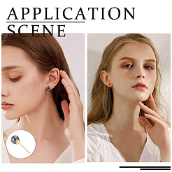 50Pcs Brass Earring Settings&nbsp;KK-TA0008-38C