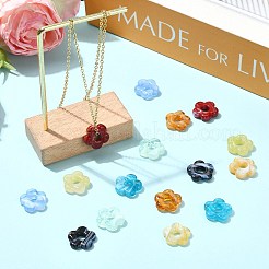 16Pcs 8 Colors Two Tone Handmade Lampwork European Beads&nbsp;LAMP-FS0001-83