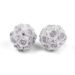 Acrylic Handmade Luminous Polymer Clay Rhinestone Beads&nbsp;CLAY-H003-07E