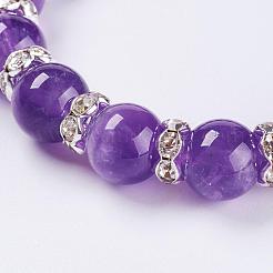 Natural Amethyst Stretch Bracelets&nbsp;BJEW-JB03210-05