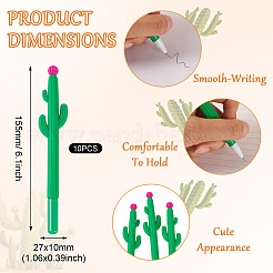 10Pcs Cactus Rubber Gel Pen&nbsp;AJEW-TA0002-68