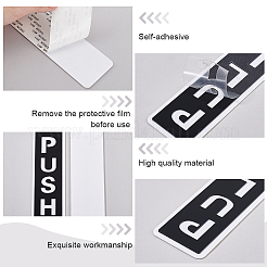 4Pcs 2 Styles Self Adhesive Acrylic Door Signs&nbsp;AJEW-GA0006-91A