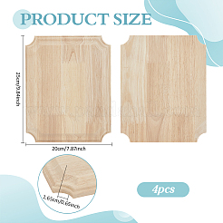 4Pcs Wooden Display Pedestals&nbsp;ODIS-FG0002-06A
