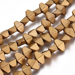 PVD Vacuum Plating Non-magnetic Synthetic Hematite Beads Strands&nbsp;G-I276-07