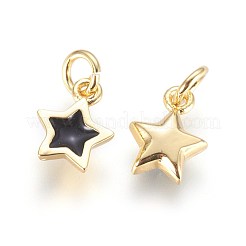 Enamel Brass Charms&nbsp;KK-G364-18G-02