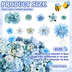 3 Bags 3 Styles Cloth Flower&nbsp;DIY-SP0005-72C