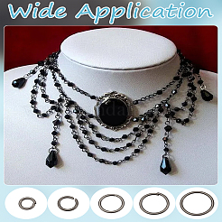 1000Pcs 5 Styles Iron Open Jump Rings&nbsp;IFIN-LP0001-39
