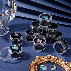Round Jewelry Clear Plastic Loose Diamond Storage Box&nbsp;CON-WH20003-01B-01