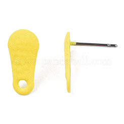 Spray Painted Iron Stud Earring Findings&nbsp;IFIN-N008-014D