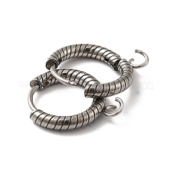 Tarnish Resistant 201 Stainless Steel Hoop Earrings Findings&nbsp;STAS-I695-03B
