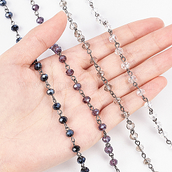 Handmade Glass Beaded Chains for Necklaces Bracelets Making&nbsp;AJEW-OC0001-78