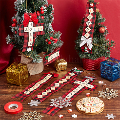 DIY Christmas Themed Wood Pendant Decorations Kits&nbsp;DIY-NB0012-73