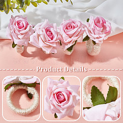 6Pcs Jute Braided Napkin Rings&nbsp;DJEW-CP0001-20A