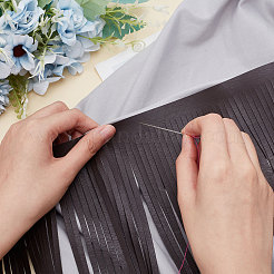 2 Meters PU Imitation Leather Tassels Trimming&nbsp;DIY-PH0010-44B-05