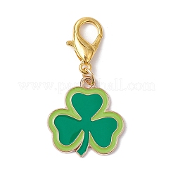 16Pcs 16 Styles Saint Patrick's Day Theme Alloy Enamel Pendant Decoration&nbsp;HJEW-JM02385