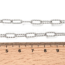 4MM 304 Stainless Steel Textured Paperclip Chain Necklaces for Man and Women&nbsp;SA-CBAB767-09P