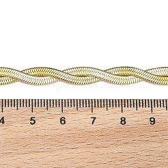 304 Stainless Steel Twist Rope Chain Bracelet for Men Women&nbsp;BJEW-P284-02G
