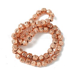 Electroplated Natural Lava Rock Beads Strands&nbsp;G-I360-N01-03