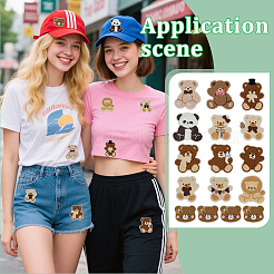 16Pcs Polyester Clothing Patches&nbsp;PATC-WH0022-55
