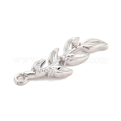 Brass Pave Clear Cubic Zirconia Pendants&nbsp;LS-KK-Z061-15P-02