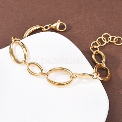 304 Stainless Steel Link Chain Bracelets for Women&nbsp;BJEW-K293-05G