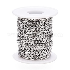 Tarnish Resistant 304 Stainless Steel Cuban Link Chains&nbsp;CHS-M003-13P-B