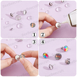50Pcs 304 Stainless Steel Flat Round Stud Earring Settings&nbsp;STAS-BBC0010-39C