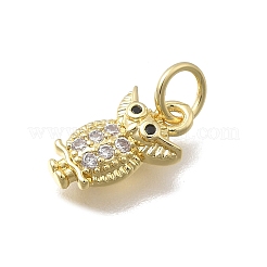 Brass Micro Pave Cubic Zirconia Pendants&nbsp;KK-D431-060A-G