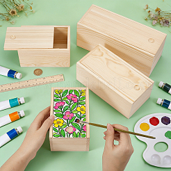 12Pcs 3 Styles Wood Document Storage Box&nbsp;WOCR-WA0001-01