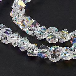 Transparent Electroplate Glass Beads Strands&nbsp;EGLA-L043-AB01