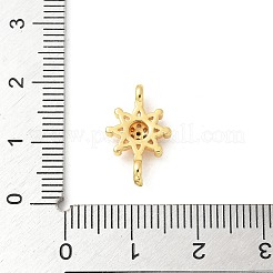 Brass Micro Pave Cubic Zirconia Connector Charms&nbsp;KK-U053-14G