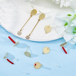 50Pcs Alloy Stud Earring Findings&nbsp;FIND-FH0005-72
