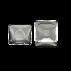 Transparent Clear Glass Square Cabochons&nbsp;LS-GGLA-A001-20mm