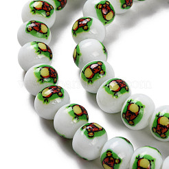 Printing Glass Beads for Necklaces Bracelets Making&nbsp;GLAA-B020-02A-04