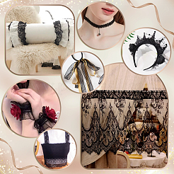 40M Nylon Elastic Double Edged Picot Lace Ribbons&nbsp;OCOR-WH0101-47A