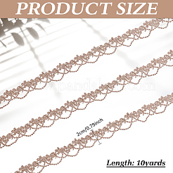 10 Yards Polyester Filigree Flower Lace Ribbon&nbsp;OCOR-ME0001-08