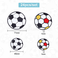 24Pcs 4 Styles Football Computerized Embroidery Cloth Sew on Patches&nbsp;PATC-GO0001-01
