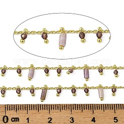 Handmade Brass Column Link Chains&nbsp;CHC-L053-12G-01