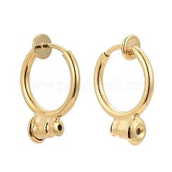 8Pcs 4 Colors Brass Clip-on Hoop Earring Converters Findings&nbsp;KK-ZZ0001-12